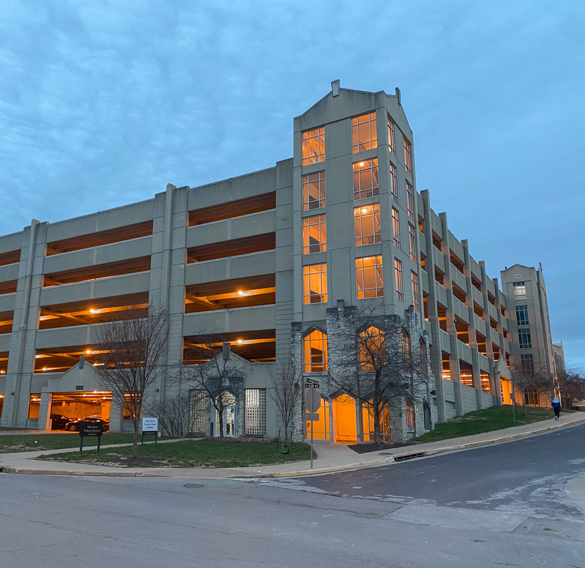 a photo of hitt street parking structure